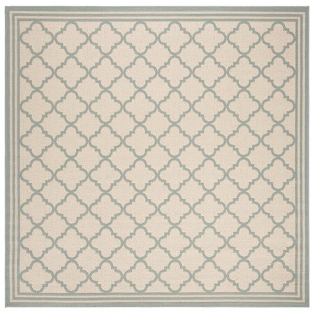 Safavieh Linden 100 6 ft. x 7 in. Square Area Rug Cream & Aqua LND121L-6SQ
